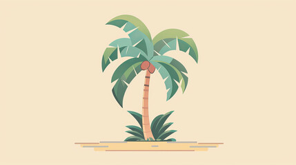 Obraz premium A simple illustration of a palm tree.