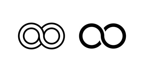 Infinity set vector eps symbol illustration color editable