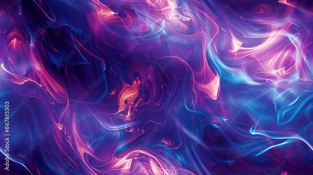 Fototapete Abstract background with intricate patterns formed by colorful smoke