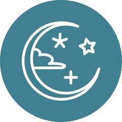 night sky Vector Line White Circles Multicolors