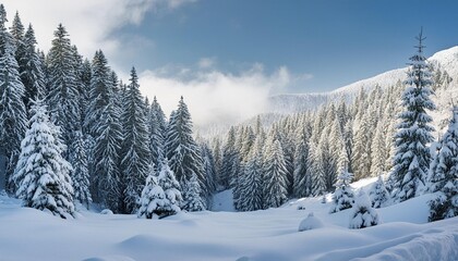 Obraz premium winter landscape with snow