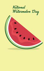 Red watermelon. Design of advertising banners. Design of vector illustrations, posters, promotional materials.