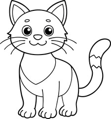 Fototapeta premium A cute cat with a smile on its face