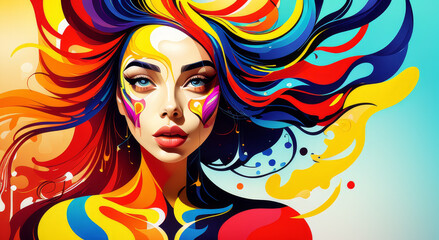 abstract portrait of a girl