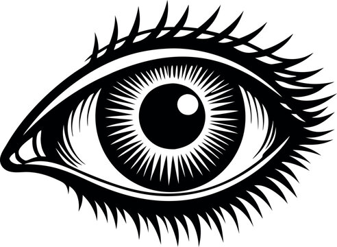 recommend clip art: A close up of an eye with long lashes