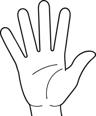 Obraz premium A hand with the number five on it