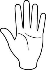 Obraz premium A hand with the thumb up and the other fingers down