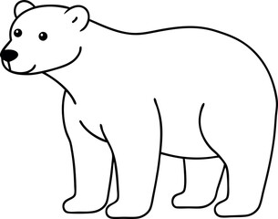Fototapeta premium A bear is standing in the snow
