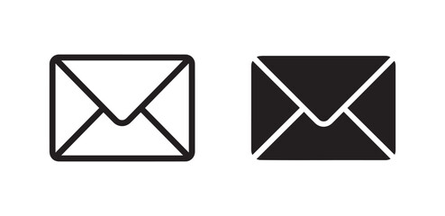 Mail icon set vector