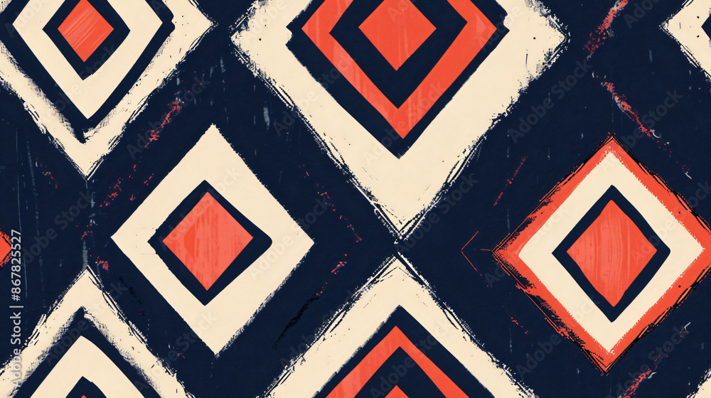 Aufkleber modern and minimalist seamless pattern with geometric shapes, perfect for backgrounds and decoration
