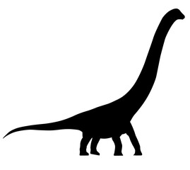 silhouette of a dinosaur on a white background