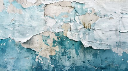 Obraz premium Artistic Rough Texture of Stylized Banner in Beautiful Abstract Grunge Decorative White Blue Background featuring Wall Stucco and Plaster