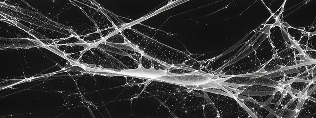 Black and white stringy background 