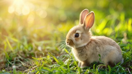 Symbol of Easter Cute baby bunny