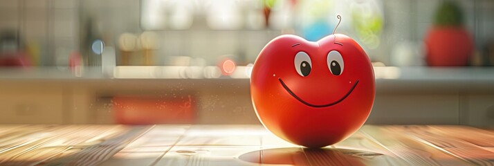 heart and love concept with smiling heart