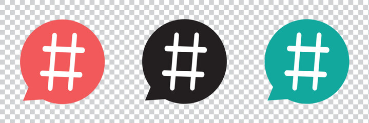 hashtag icon symbol, popular trend for social media tags - the hash icon symbol. trending explore icons, marketing promotion Advertising signs