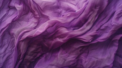 Fototapeta premium Texture of purple fabric for background and artistic design lovely wrinkled pattern of silk or linen