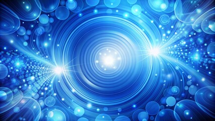 Abstract Blue Circle and Bokeh Background