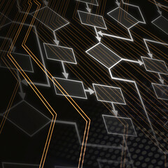 Abstract Flowchart Background