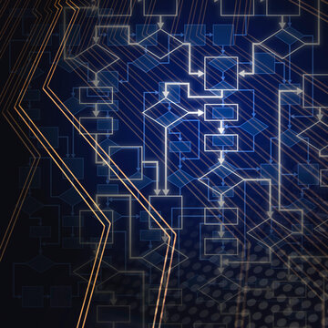 Abstract Flowchart Background