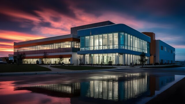 commercial facility, modern R and D building