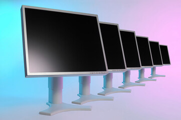 Raw of LCD Displays