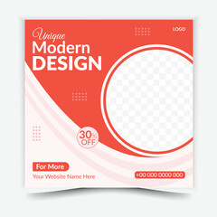 Creative modern fashion design social media post template