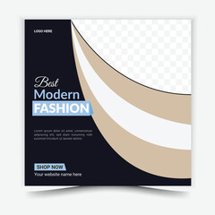 Creative modern fashion design social media post template