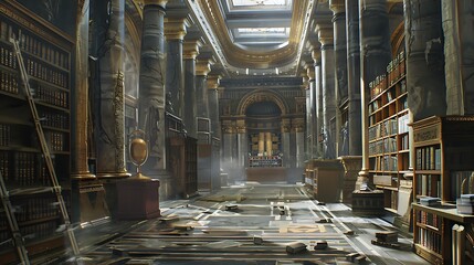 Explore ancient library of Alexandria where scholars like Archimedes and Euclid developed foundational theories in mathematics and science ideal for history and mathematics enthusiasts