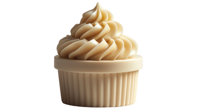 White chocolate ice cream , isolate on white background