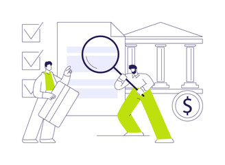 Assessment of borrower abstract concept vector illustration.