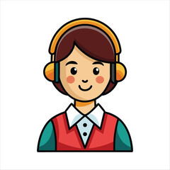 customer-service--character-vector-sil vector