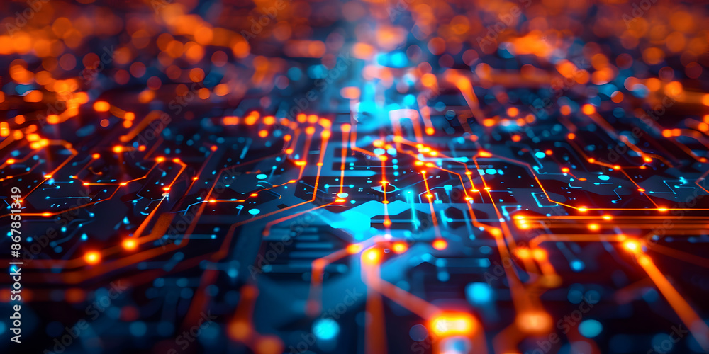 Aufkleber abstract circuit background
