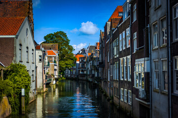 Obraz premium Netherlands river in city