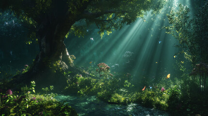 Obraz premium lume forest