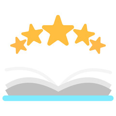 Ratings multi color icon. Use for international literacy day, education theme and more. modern concept, UI or UX kit, web and app development..