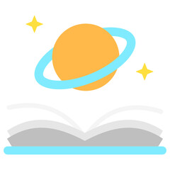 Sci F multi color icon. Use for international literacy day, education theme and more. modern concept, UI or UX kit, web and app development..