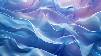 Fototapeta premium Abstract wavy fabric in blue and purple hues