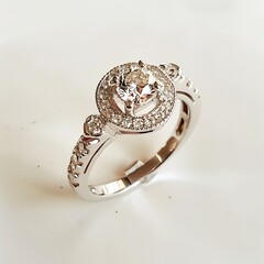 A beautiful ring on a neutral background