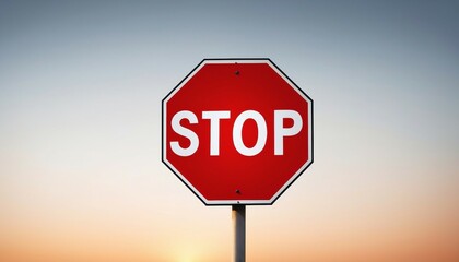 Obraz premium stop sign, isolated white background, copy space for text 