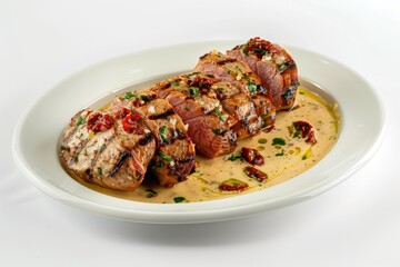Exquisite Char-Grilled Veal Tenderloin with Sun-Dried Tomato Sauce