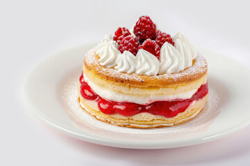 Divine Charlotte Russe Dessert with Raspberry Bavarian Cream and Whipped Topping