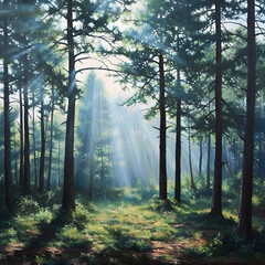 morning in the forest