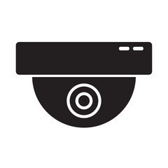 Security camera icon, video surveillance, cctv sign. Surveillance camera,monitoring, safety home protection system. Fixed CCTV, Security Camera Icon Vector Template Illustration Design.	