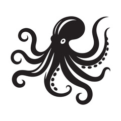 Oaktopus vector silhouette