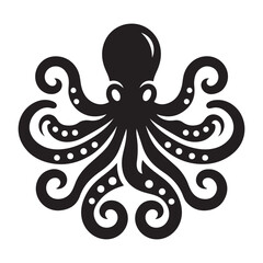 Oaktopus vector silhouette