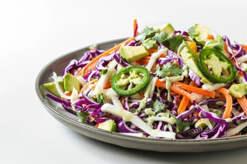 Vibrant Chayote and Carrot Slaw with Spicy Cilantro Dressing