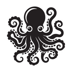 Oaktopus vector silhouette