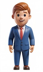 Professional 3D Businessman Mascot in a Suit - Corporate Character for Business Branding and Marketing