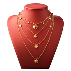 Gold necklace on necklace Mannequin